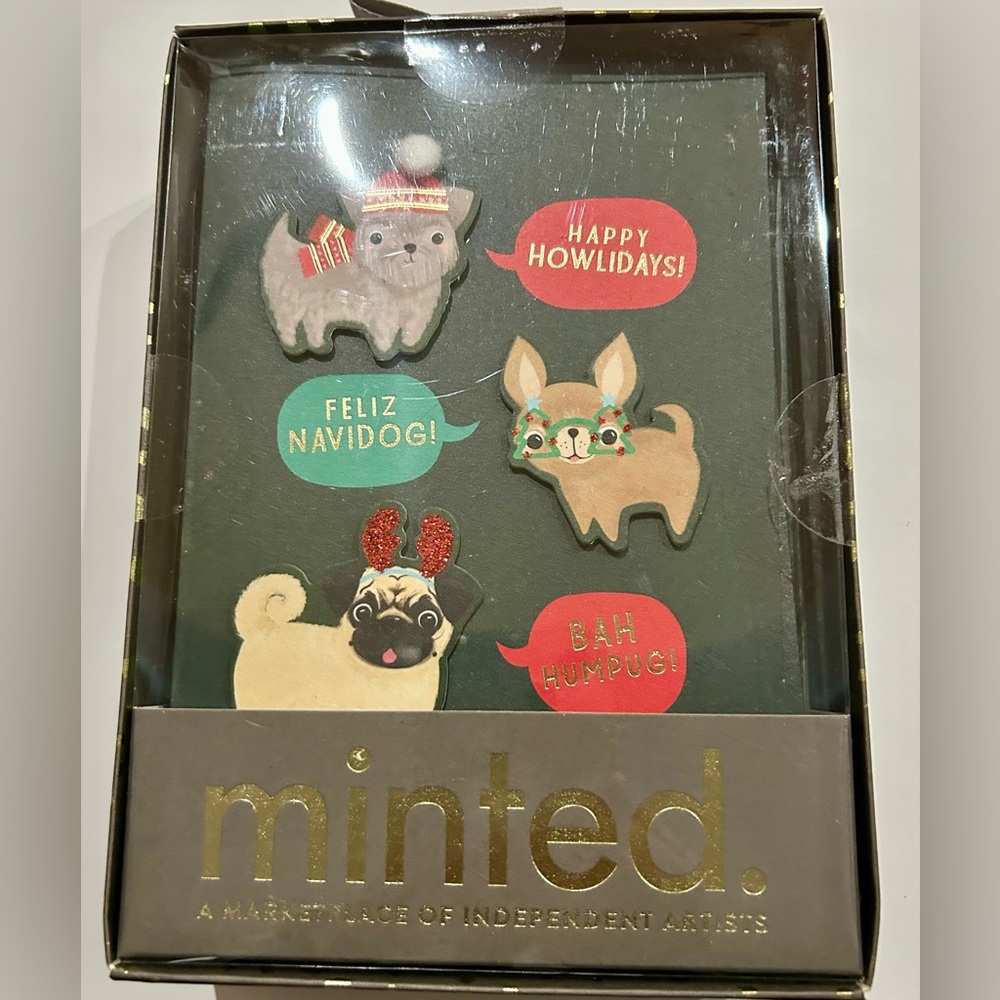 🆕 Minted Dogs Of Christmas Cards